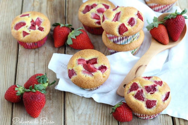 Muffin alle fragole senza glutine