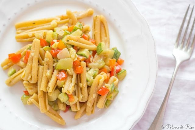 Pasta di ceci con verdure