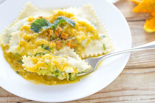 ravioli pesce e zucca