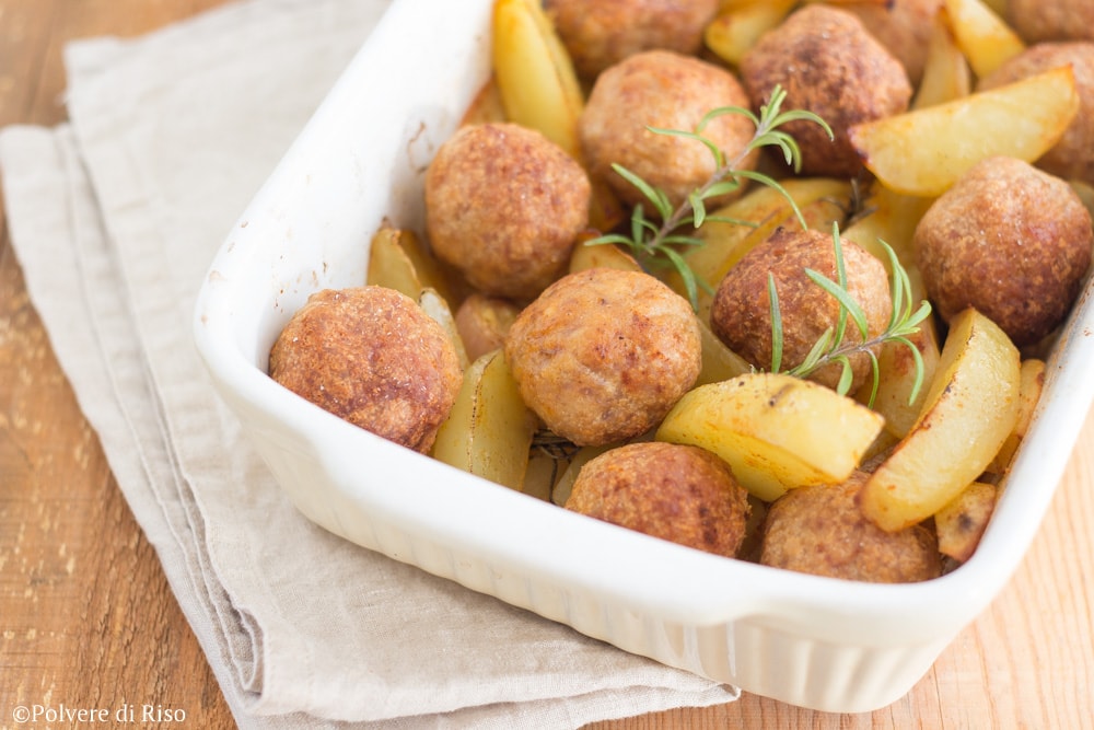 polpette e patate al forno