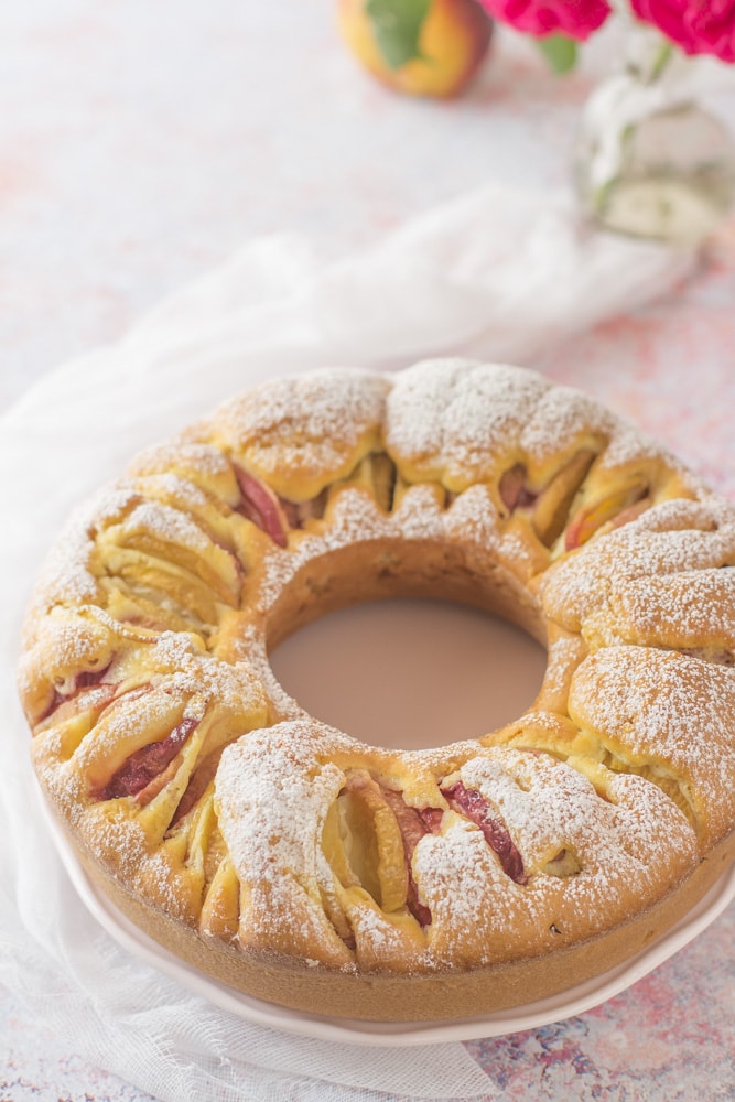 ciambellone di pesche