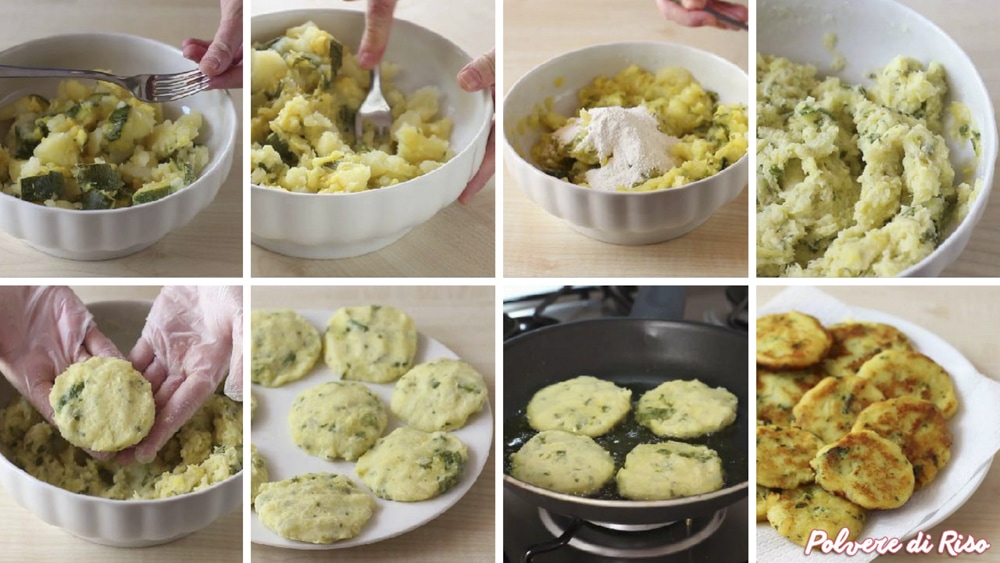 POLPETTE DI PATATE E ZUCCHINE step