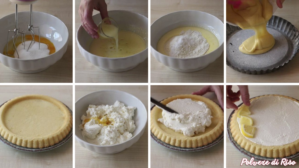 crostata limone ricotta STEP