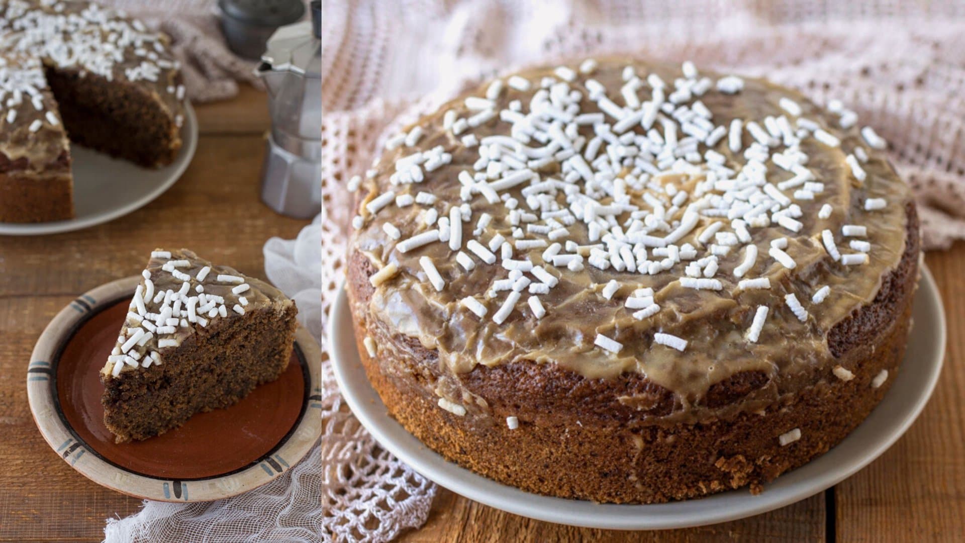 Torta soffice al caffè senza uova COPERTINA