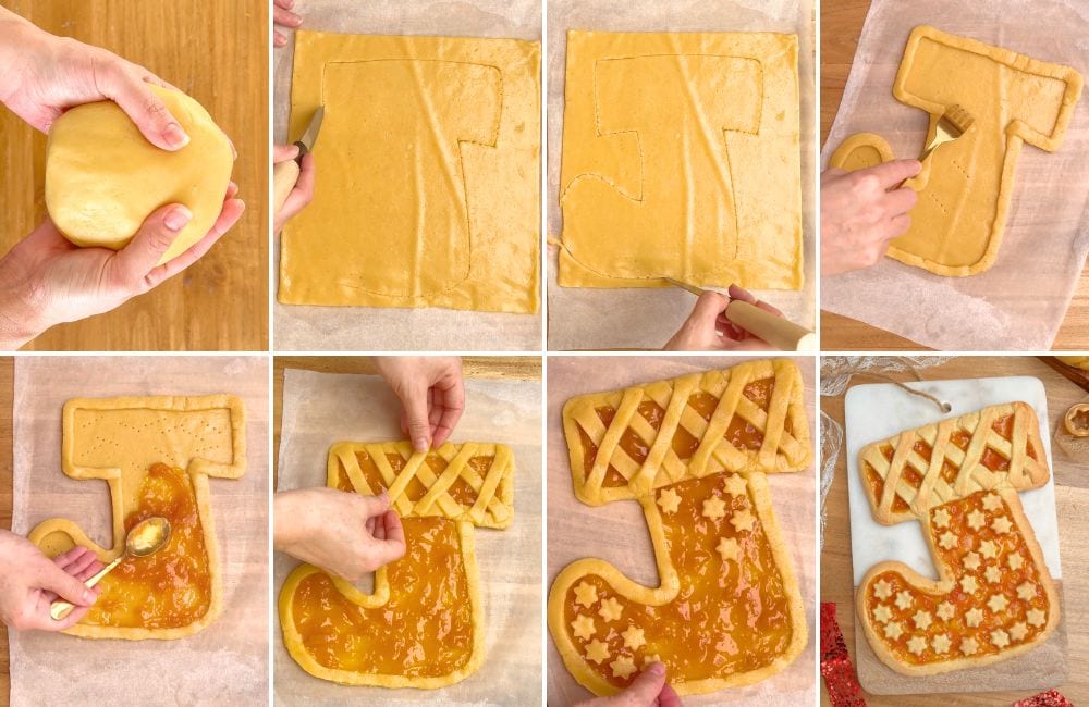 crostata calza della Befana STEP