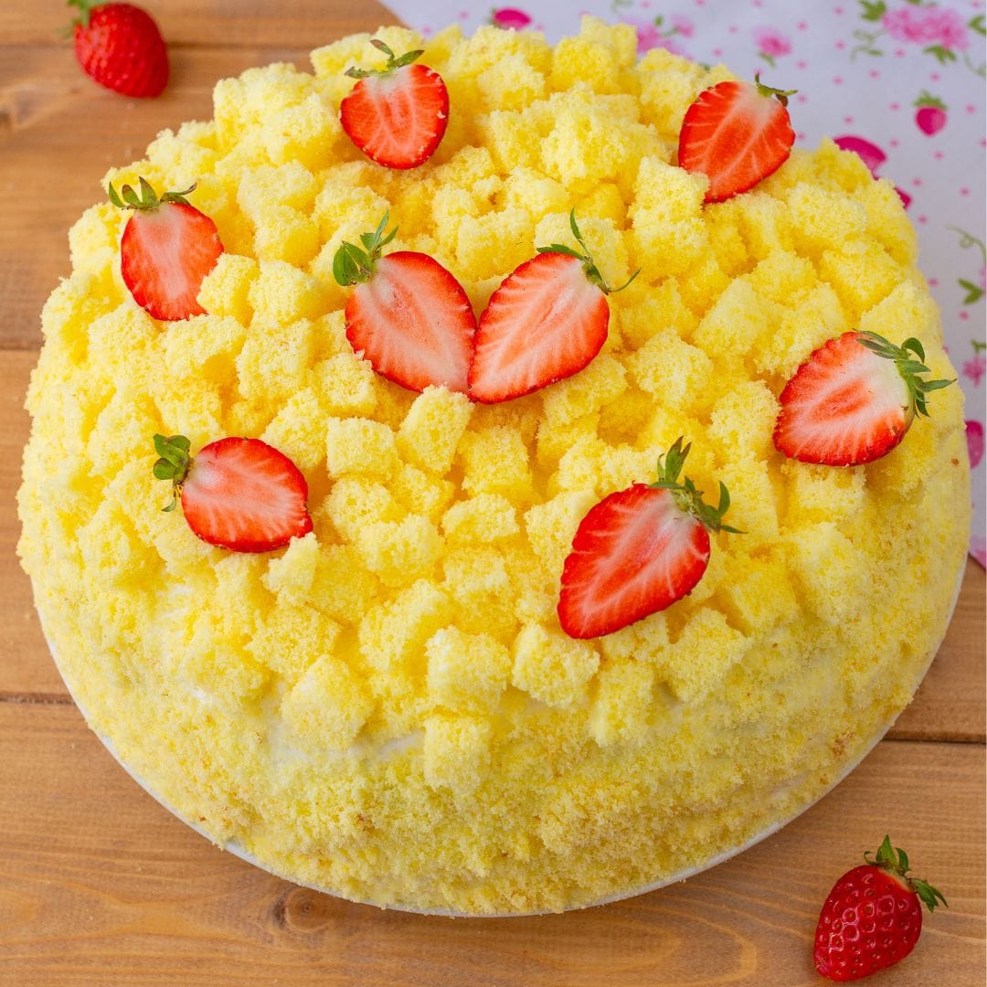 torta mimosa alle fragole SITO 3